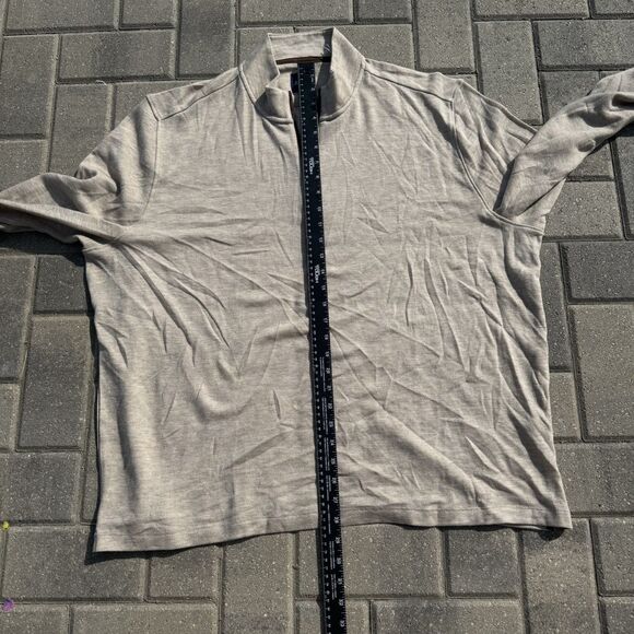 Johnnie-O Pullover Mens Sully 1/4 Zip Long Sleeve Brown Camel Wool NWOT $138 XXL - Picture 3 of 10